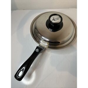 AMWAY QUEEN COOKWARE Skillet SAUCE PAN W/ LID  STAINLESS STEEL